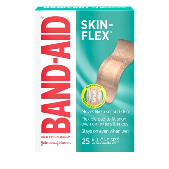Band-Aid Brand Skin-Flex Adhesive Bandages, 24-hour Hold, All One Size, 25 Count
