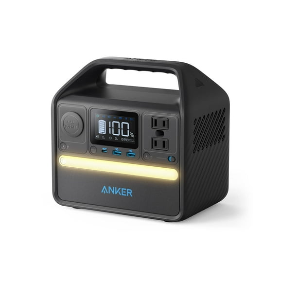 Anker 521 Portable Power Station, 256Wh Solar Generator (Solar Panel Optional) with LiFeP04 Battery Pack, 200w 6-Port PowerHouse, 2 AC Outlets, 60W USB-C PD Output, LED Light for Outdoor Camping, RV