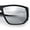 Black - Silver Mirror, variant on Polarized Mens Flat Top Sport Plastic Geometric Rectangle Sunglasses [Navy - Black]