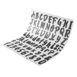 770 Pieces 10 Sheets Adhesive Vinyl Letters Numbers Kit, Alphabet Number  Stickers for (Black, 1 Inch) 