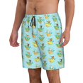 thumbnail image 2 of KLL Doggy In Bubble Bath Men's Casual Summer Beach Shorts Hawaiian Shorts with Pockets-X-Large, 2 of 5