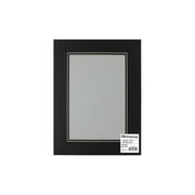 ADF Mat Dbl 12x16/8x12 WhtCore Black/Black