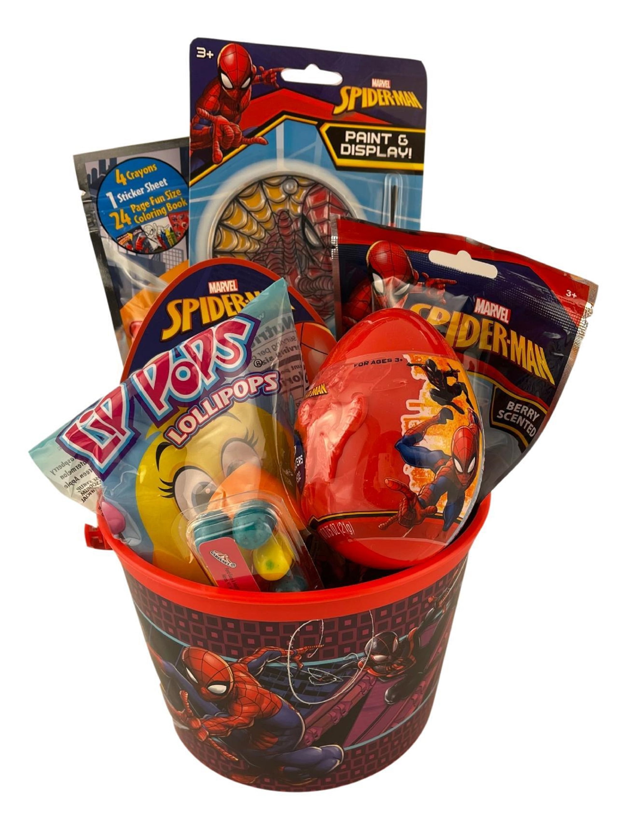 Spider man Easter Baskets For Boys Premade Prefilled Toys, Games