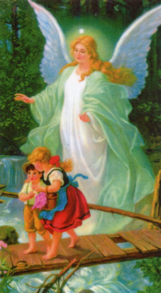 Oracion al Angel de la Guarda N holy card laminated Pack of 25