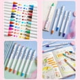 thumbnail image 4 of Yeacher 12 color Ink Pens Retractable Water Base Quick-dry Ink 0.6mm Fiber Pen Tip Gift, 4 of 8