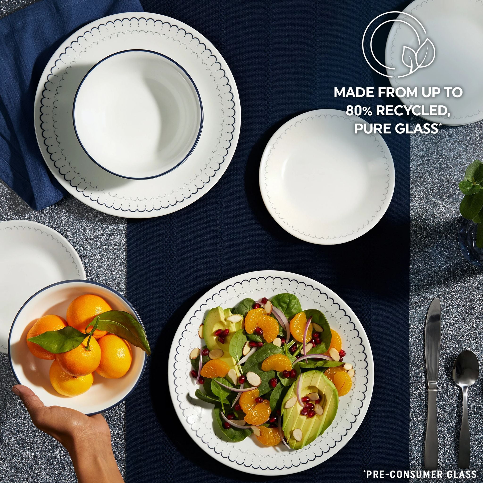 Corelle Caspian Lace 18-Piece Glass Dinnerware Set (Service for 6)