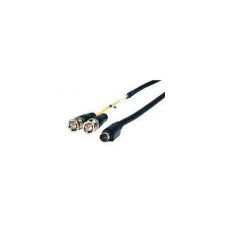 Comprehensive HR Pro Series S-Video 4 pin plug to 2 BNC plugs breakout cable 10ft
