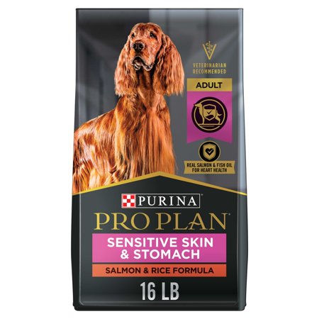UPC: 0038100175458 | Purina Pro Plan Dry Dog Food for Adult Dogs High Protein Sensitive Stomach Salmon & Rice 16 lb Bag