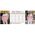 thumbnail image 2 of TEMOFON Womens Sweatshirts Long Sleeve Shirts for Fall Tops Crew Neck Winter Clothes Loose Fitting Tops for Women Clothes Pink M, 2 of 9