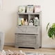 thumbnail image 5 of 2-estante para niños de madera almacenamiento gabinete: estante y toy almacenamiento con flip-top lid y cubby, gris finish para playroom, dormitorio, nursery, o school, 5 of 8