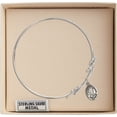 thumbnail image 3 of 7 1/2 inch Round Double Loop Bangle Bracelet w/ St. Catherine of Bologna in Sterling Silver, 3 of 3