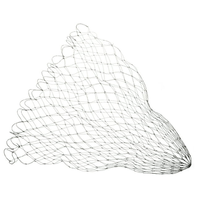 Red de pesca plegable Uxcell de 17.7" de PE, reemplazo de red de pesca de malla de 1.18" color gris