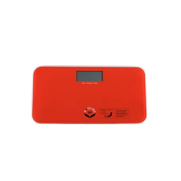 NewlineNY SBB-0720N-NYRO Step-On Mini Travel Bathroom Scale, Red Orange multicolor