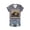 new-Gray, variant on Women V Neck Short Sleeve Retro Graphic Print Loose Fit Casual Summer Daily T-shirt Blouse Top