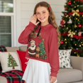 thumbnail image 4 of Xixirimido Christmas Tree Santa Dog Pattern Girls Half Zip Sweatshirt Long Sleeve Pullover Crop Tops Kids Lightweight Hoodie Fashion Winter Clothes Size 5-6, 4 of 7