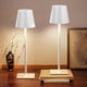 thumbnail image 1 of Lámparas de Mesa Recargable 2 Pack, Lámpara de escritorio LED, Touch 3 modos Regulable, Ip54 Resistente Al Agua Portátil, 5000 mAh, Luz Noche Táctil para Recámara, Room/Terrace, 38cm&24cm, 1 of 6