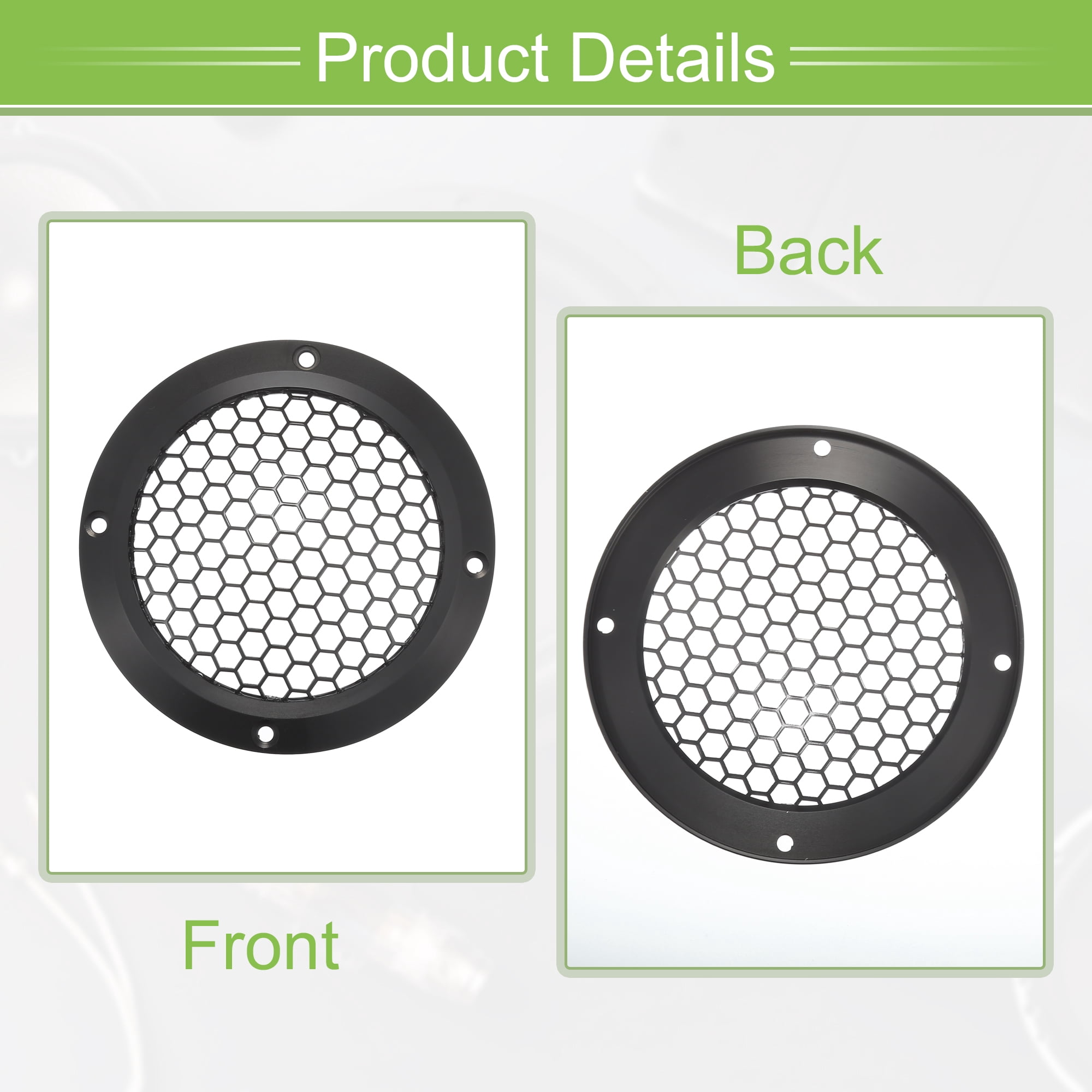 Unique Bargains Universal 4 Inch Car Speaker Grills Cover with Mounting Screws