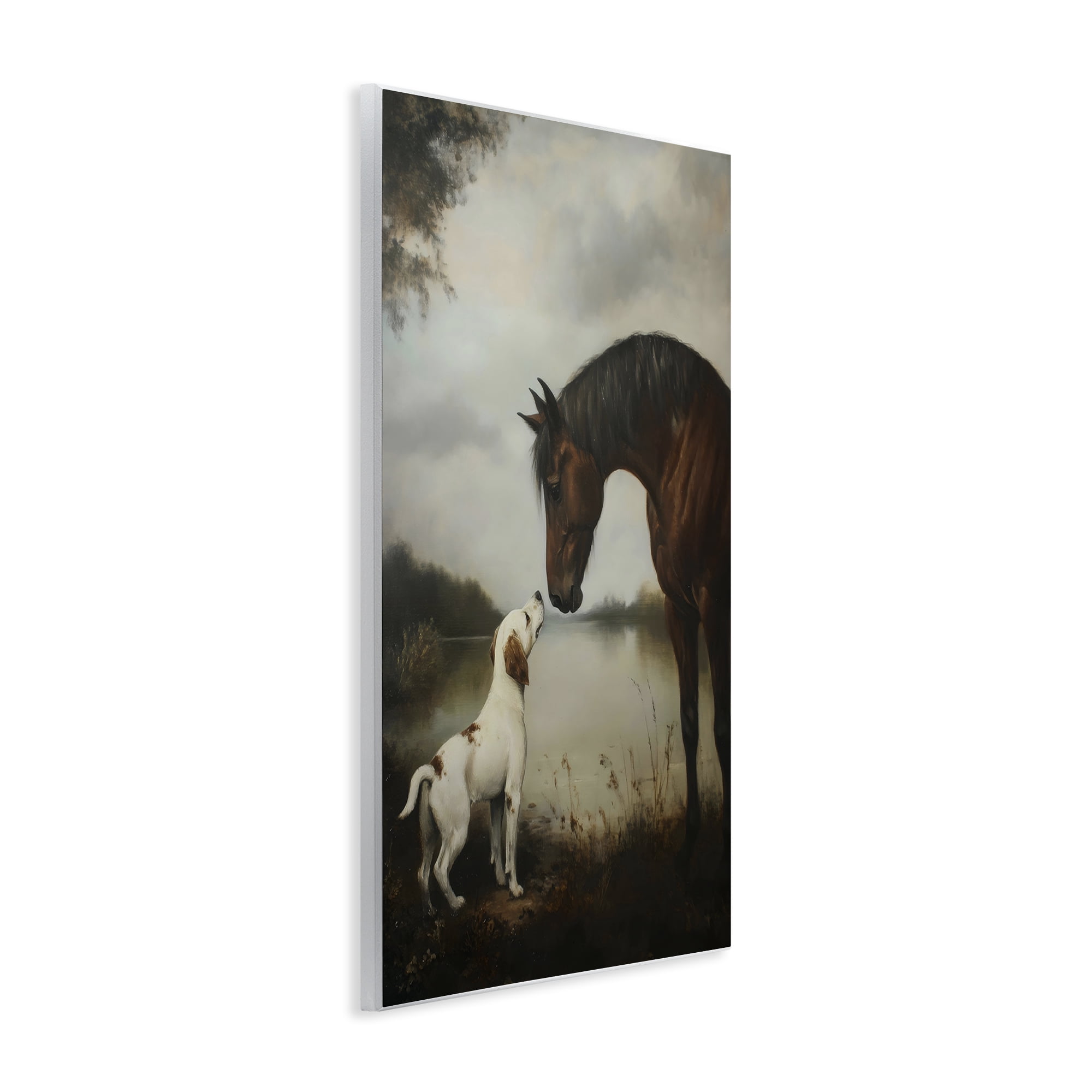 Stupell Industries Hound & Horse Companions Wall Plaque Art, design by Petal Prints Design