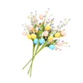 thumbnail image 3 of Rama de árbol de Pascua con huevo de Pascua, arreglo floral, adorno decorativo 3 piezas, 3 of 9