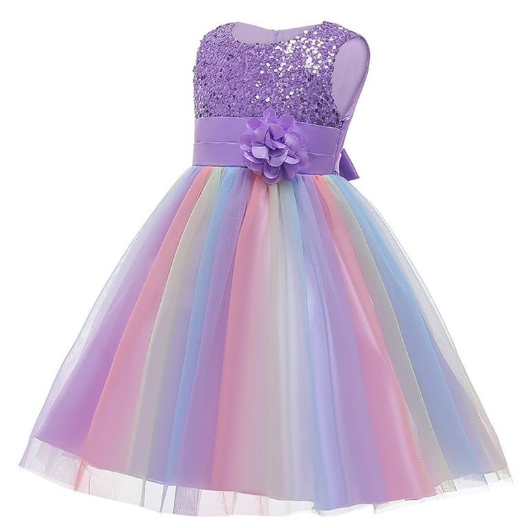 Hihipz Big Girls Dresses Floral Sequin Rainbow Ombre Sleeveless Tulle Bridesmaid Pageant Princess Gown - Walmart.com Hihipz Big Girls Dresses Floral Sequin Rainbow Ombre Sleeveless Tulle Bridesmaid Pageant Princess Gown - Walmart.com