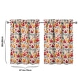 thumbnail image 4 of Fall Kitchen Curtains 36 Inch Short - 2 Panel Set, Autumn Harvest Print, Rod Pocket Window Treatment for Thanksgiving, Farmhouse, Cafe, Living Room - Machine Washable, 4 of 4