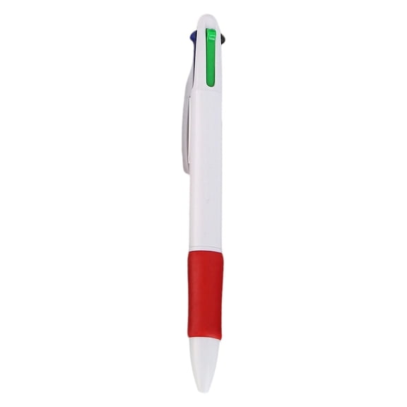 Meiiso 1Pc Multicolor 4 in 1 Colored Ballpoint Pen, 0.7mm Assorted Inks 4 Color, 1-Piece, Four Color Pen, Office Supply