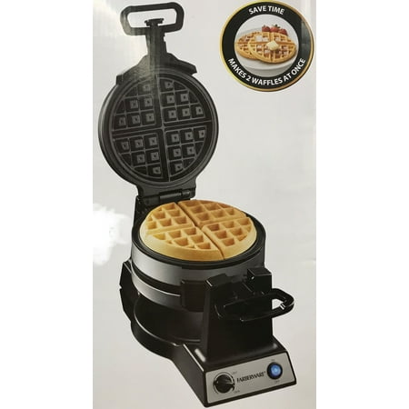 Farberware 2-Slice Non-Stick Removable Plate Silver Waffle Maker 