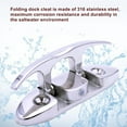 thumbnail image 2 of PEAKTREAND Boat Cleat 5" 6 inch 316 Stainless Steel Folding Cleats Marine Grade Rope Cleat Flip Up Dock Cleat for Boat Kayak and Decoration 2PCS, 2 of 9