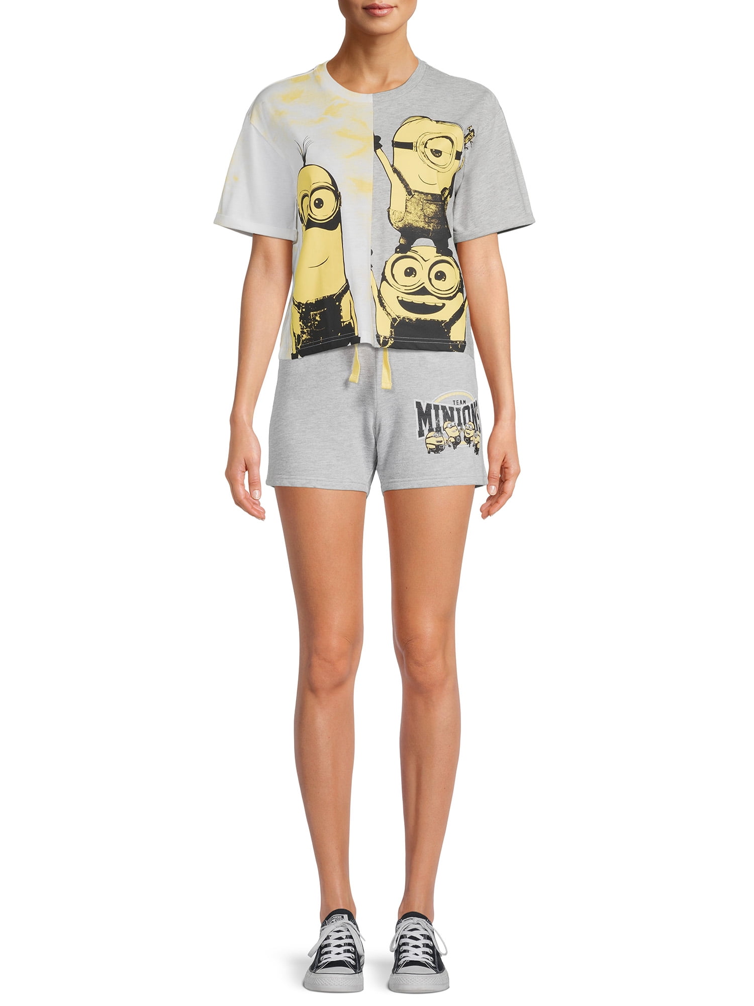 Minions Women's Juniors Graphic Fleece Shorts - Walmart.com