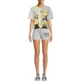 thumbnail image 2 of Minions Women's Juniors Graphic Fleece Shorts, 2 of 5