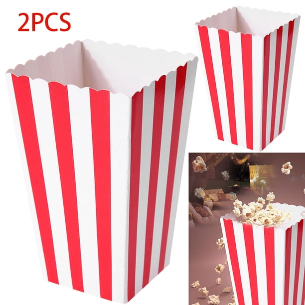 24 Cajas Palomitas Maíz para Regalo Boda Suministros Fiestas () Color Rojo
