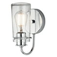 thumbnail image 2 of Kichler Braelyn Vintage Industrial 1 Light Chrome Wall Sconce with Clear Seeded Glass, 2 of 8