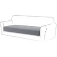 thumbnail image 1 of Funda de cojín elástica para sofá, funda protectora para muebles, funda de asiento para sofá, funda de cojín de 3 plazas para silla (gris claro), 1 of 4