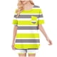 thumbnail image 4 of Conjunto de Pijama de las Mujeres de Moda Casual Color Sólido Manga Corta Cuello Redondo Top Y Pantalones, 4 of 6
