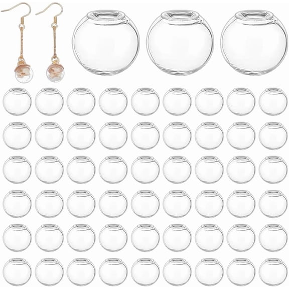 200pcs Mini Glass Globes 10mm Glass Ball Bottle Small Orbs Ball Glass Spheres Glass Ball Craft Glass Ball Hollow Ball DIY