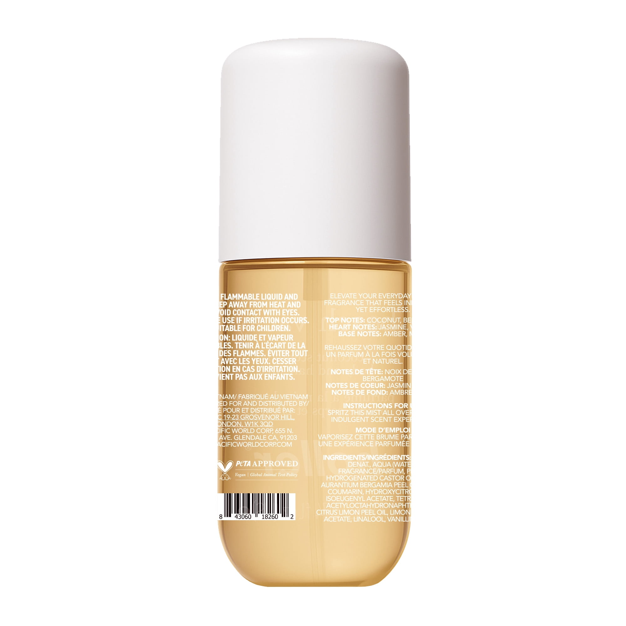 Holler Beach Vacay Coconut Scented Body and Hair Fragrance Mist, 5.7 fl oz