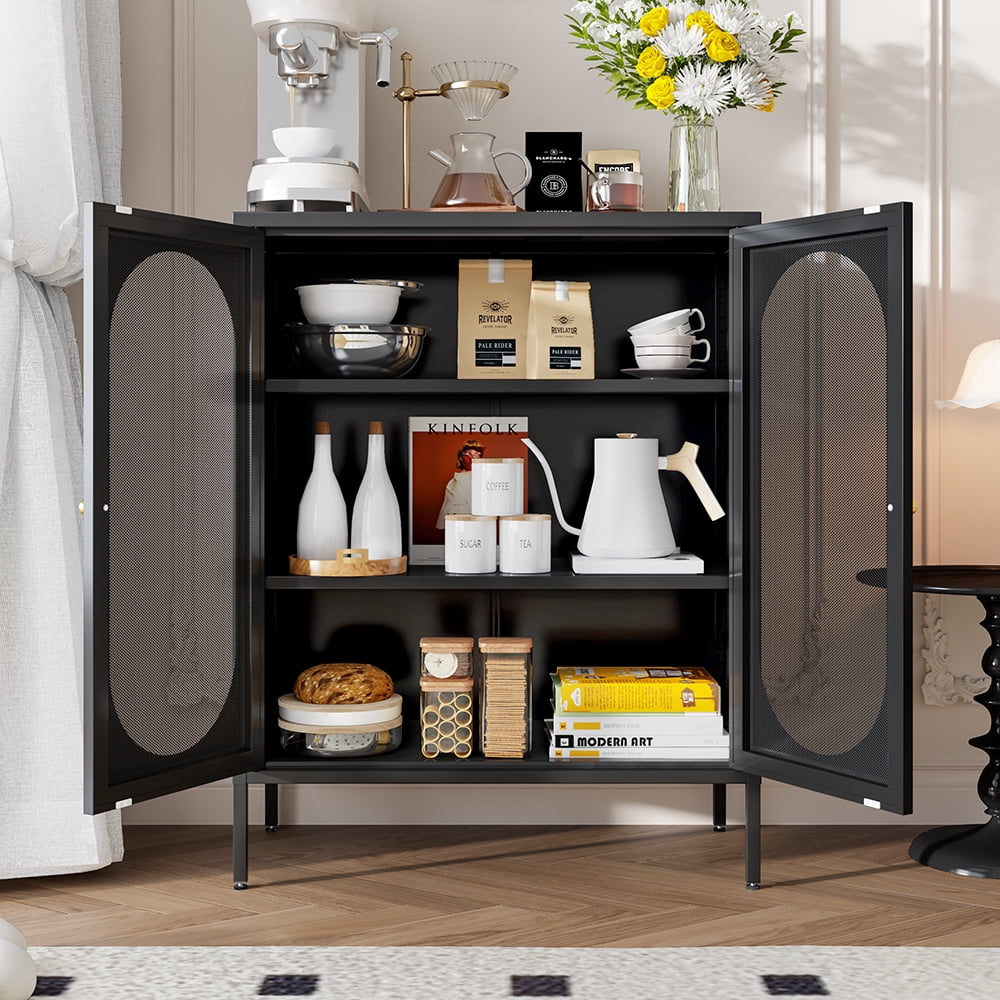Fumedo Metal Cabinet,Metal Locker Storage Cabinet with 2 Doors and Adjustable Shelves
