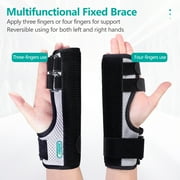 Lefeke Trigger Finger Splint, Multi Finger Brace for Middle, Index, Pinky, Ring Finger, Hand Brace with Finger Support, Straightening Immobilizer for Broken Fingers, Arthritis,Boxing Finger(Black)