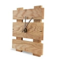 thumbnail image 6 of CONSDAN Wood Wall Clocks Battery Operated, USA Grown Hardwood Wall Decor, Analog Wooden Clock for Kitchen Bedroom Office, Vintage Oak Solid Wood Clock Face, 12", Natural Color Square, 6 of 6