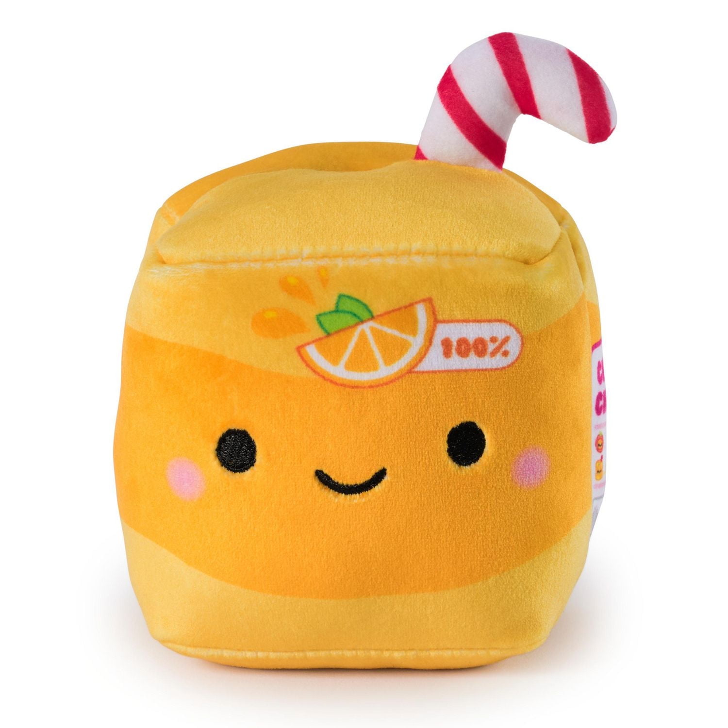 Cheeky Chonks Sitrus Squeeze, Peluche réversible, peluches sur le thème de la nourriture, peluche brique de jus de fruits à partir de 3 ans, orange, 11 cm