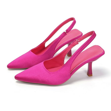 Women s formal Fashion Leisure office Solid Color Pointed High Heels Women Shoes Christmas Deals Clearance