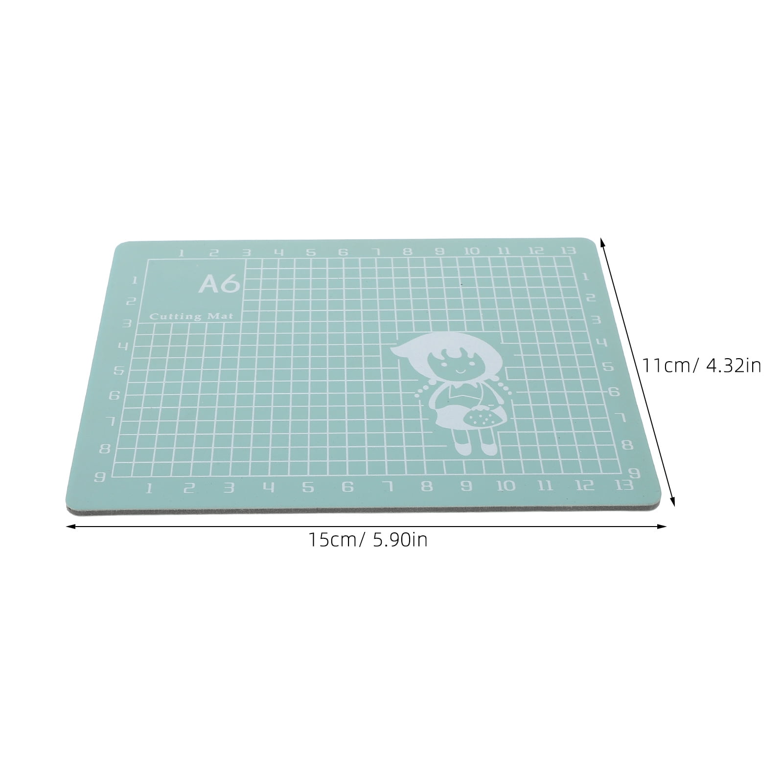 FOMIYES Double-Sided Green PVC Craft Cutting Mat with Precise Grid Lines, Protective for Home and Projects