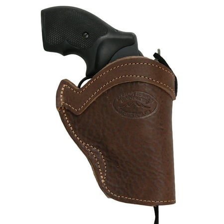 Barsony Right Hand Draw Brown Leather Western Gun Holster Size 1 S&W Taurus Colt Charter Arms .22 .38 .357