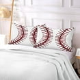 thumbnail image 7 of Coolnut Baseball Stitch Clip Plush Pillowcase, Luxury Soft King Pillow Case for Hair and Skin, Standard Size Pillow Covers with Zipper Closure, 20x30in Home Decor Gifts, 7 of 7