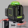 thumbnail image 4 of Nivel láser autonivelante de haz verde de 360° | Alta precisión y visibilidad para uso en interiores/exteriores | Alcance de 10 m a 30 m | Diseño duradero a prueba de impactos | Modo manual flexible, 4 of 7