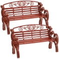 thumbnail image 1 of 2Pcs Bench Model Decorative Small Bench Photo Prop Small Bench Garden Furniture, 1 of 8