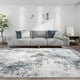 thumbnail image 4 of Alfombra Taranch, lavable, moderna, abstracta, 240 x 300 cm, gris y azul, 4 of 9
