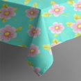 thumbnail image 4 of Pioneer Flower Floral Print Pattern Rectangle Tablecloth 60"x102", Waterproof Polyester Table Cloth, Wipeable Spillproof for Dining Camping Indoor Outdoor, 4 of 6