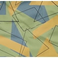 thumbnail image 4 of oneOone Tissu Popeline Sergé en Coton Bio Rectangle & Triangle Décor Géométrique Tissu Imprimé BTY 42 Pouces de Large, 4 of 4