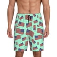 thumbnail image 3 of Lsque Usa Flag Mens Sleep Pajama Shorts,Short Pajama Pants, Cotton Ultra-Soft Knit-XX-Large, 3 of 9
